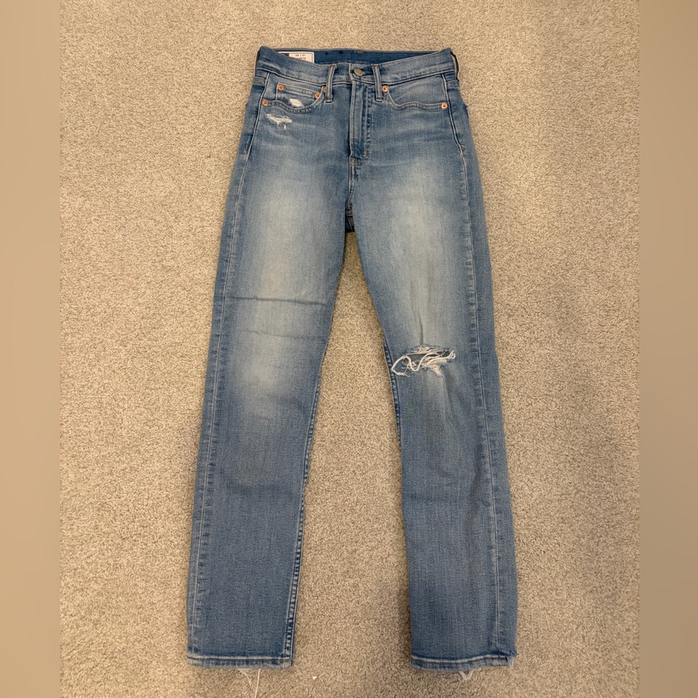 GAP Light Blue Distressed Skinny Jeans